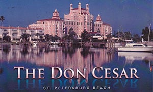 Old postcard with view of the Don CeSar hotel from the water