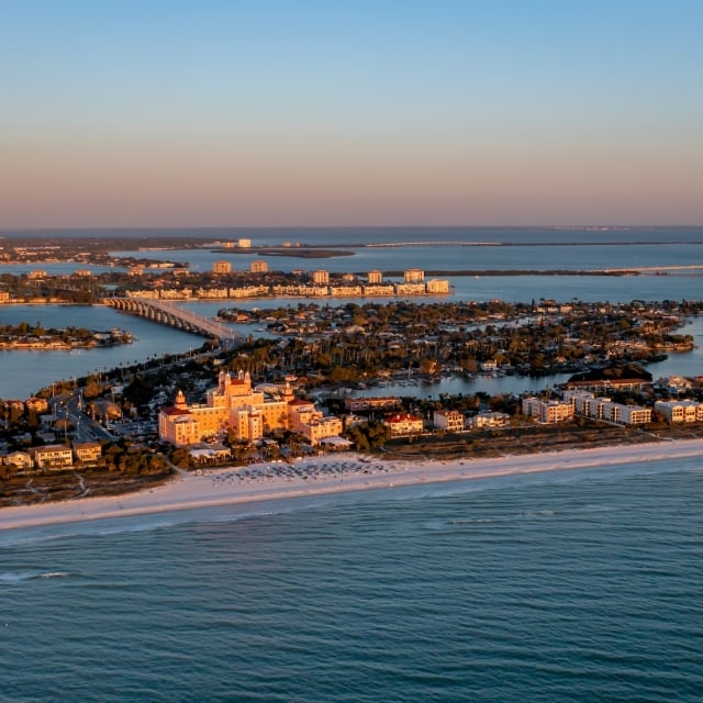 aerial of St Pete's Beach