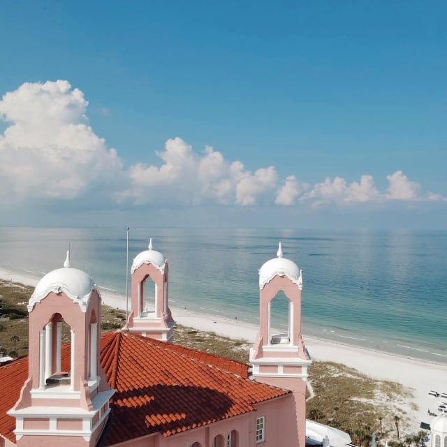 View of the beach from The Don Cesar