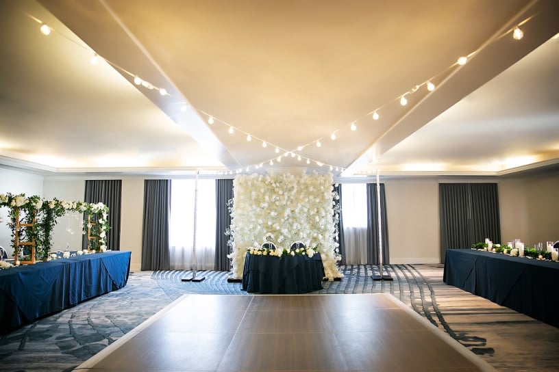 dance floor in the middle of a wedding reception