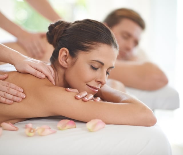 couple getting a massage